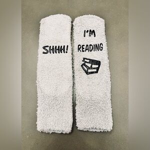 Cozy White Reading Socks